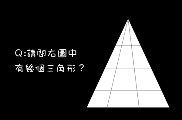 【心理測驗】請問圖中有幾個三角形，簡單測試你是高智商嗎？