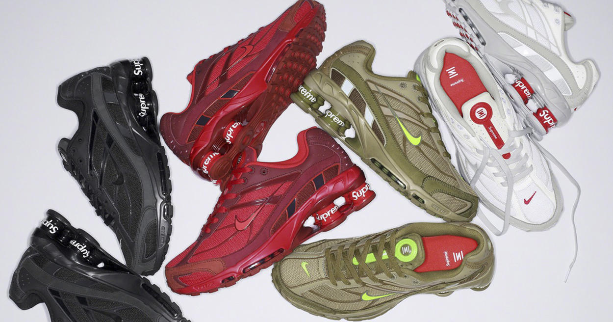 Supreme x Nike 聯名鞋款「Shox Ride 2」正式曝光，四色齊發美到讓人想包色！