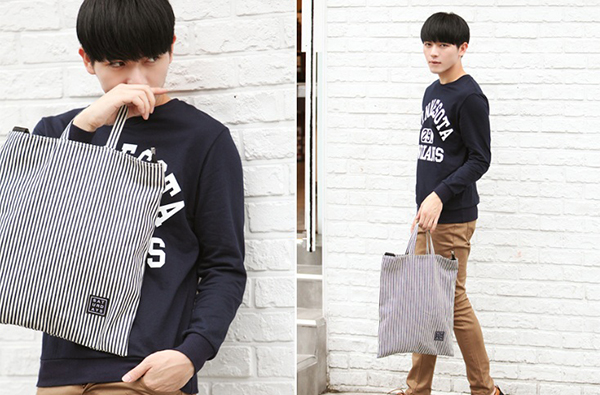跟帥氣一起「袋」著走！韓國型男新寵「簡約提袋」5種穿搭Look！
