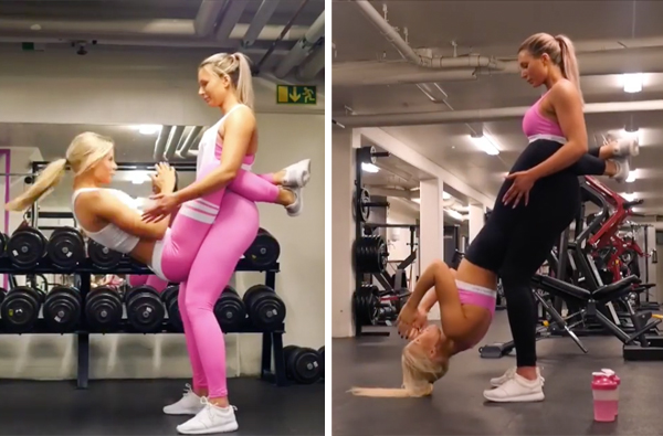「你的身體就是我的器材！」瑞典女子雙人組示範運動健身新玩法