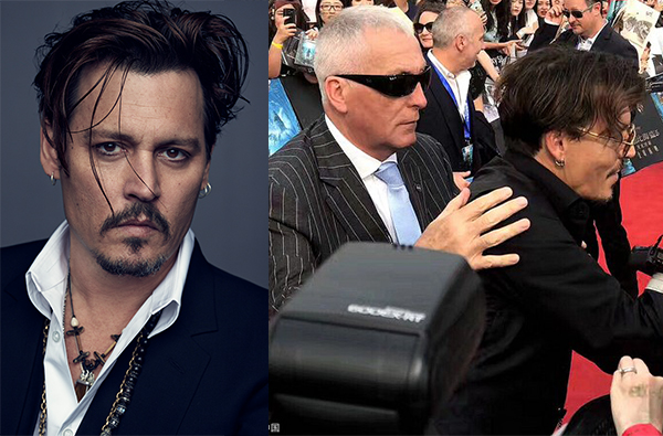 捕捉喜感滿分的「寵粉狂魔」！強尼戴普（Johnny Depp）簽名簽太久，每次都被保鑣強行帶走